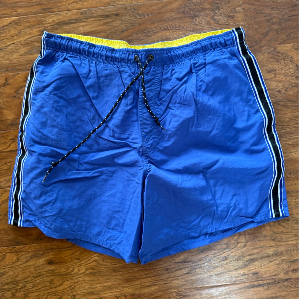 Catalina Athletic Men's Shorts in Blue with Yellow Accents